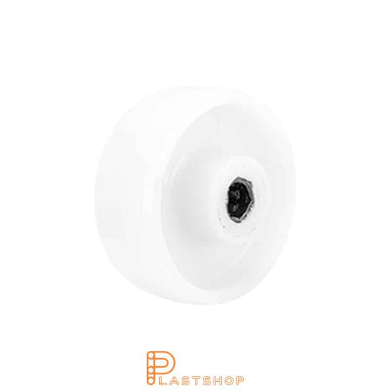 Hjul PP 80 mm 120 kg, vit bana