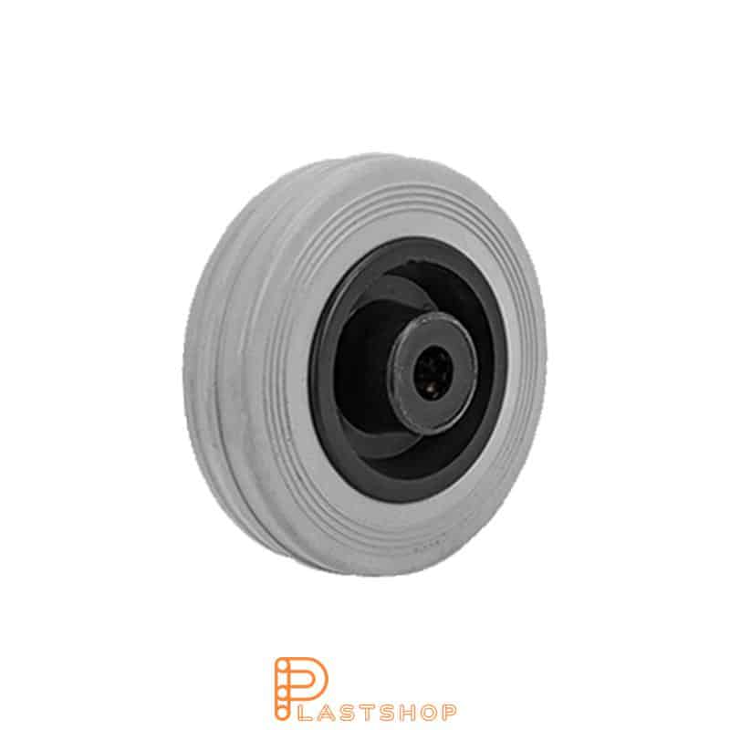 Hjul PP/gummi 100 mm 70 kg, grå bana