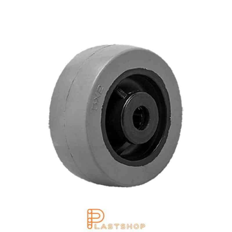 Hjul PA6/ElastoGum 125 mm 250 kg, grå bana