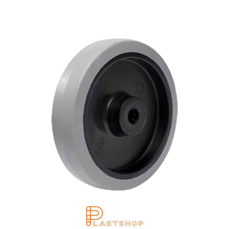 Hjul PA6/ElastoGum 160 mm 250 kg, grå bana
