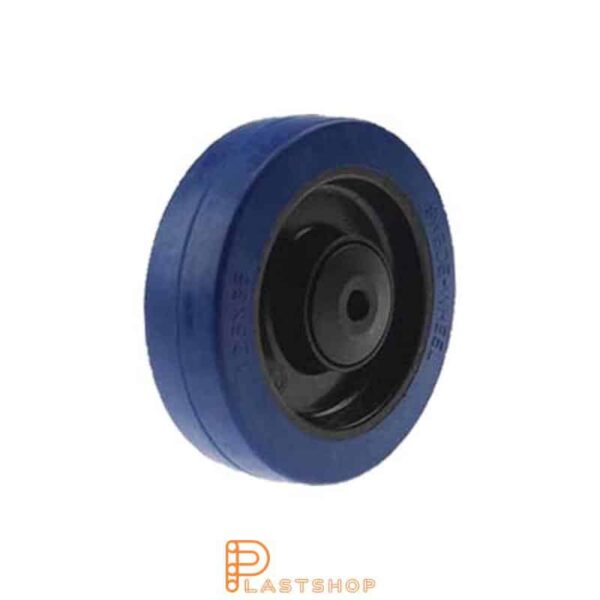 Hjul PA6/ElastoGum 125 mm 160 kg, blå bana