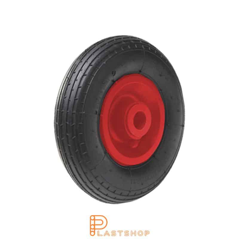 Hjul PP/luftgummi 200 mm 75 kg, röd bana