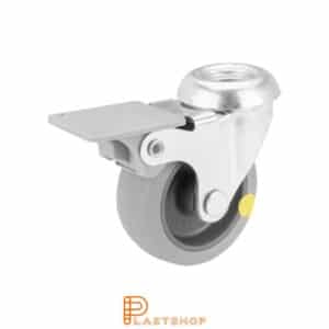 Bromsat länkhjul BC-ESD PP/TPE 50/64, 40 kg, GL, grå bana