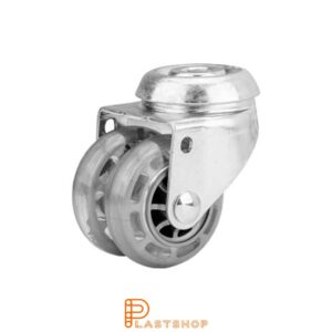 Länkhjul LC-D PC/PUR 50/70, 70 kg, GL, transparent bana