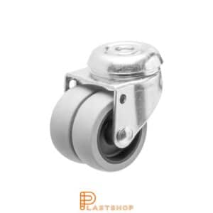 Länkhjul LC-D PP/TPE 50/70, 70 kg, GL, grå bana