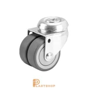 Länkhjul LP-D PP/TPE 75/101, 100 kg, KL, grå bana