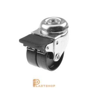 Bromsat länkhjul BC-D PA6 50/70, 70 kg, GL, svart bana