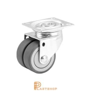Länkhjul LP-D PP/TPE 50/70, 90 kg, KL, grå bana