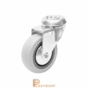 Bromsat länkhjul BCG PP/TPE 75/98, 55 kg, GL, grå bana