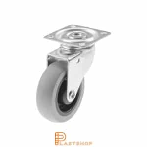 Bromsat länkhjul BT PP/PUR 75/102, 55 kg, GL, grå bana