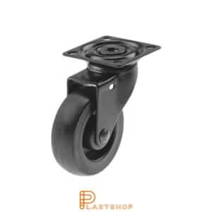 Länkhjul LP PP/PUR 75/99, 55 kg, GL, svart bana, svartlackad bygel