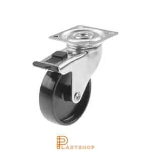 Bromsat länkhjul BP PP 75/99, 55 kg, GL, svart bana