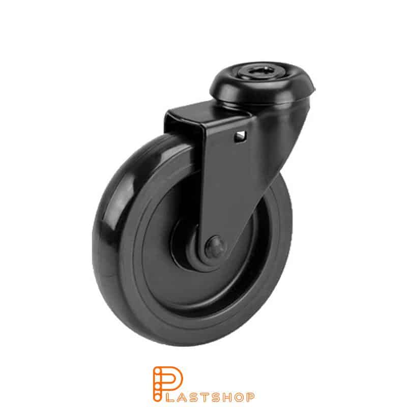 Bromsat länkhjul BC-ESD PP/TPE 100/120, 55 kg, GL, grå bana