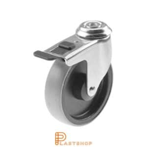 Bromsat länkhjul BC PA6/PUR 125/150, 70 kg, GL, svart bana