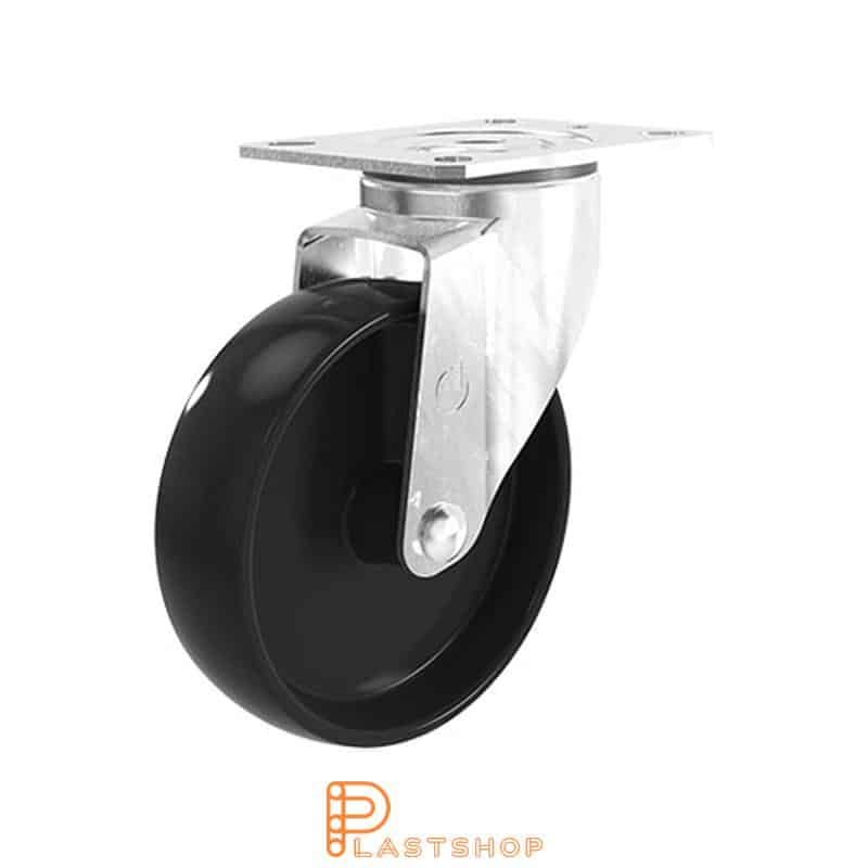 Länkhjul LP PA6 125/157, 140 kg, GL, svart bana