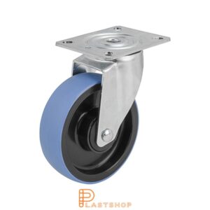 Länkhjul LP PA6/PUR 125/157, 100 kg, KL, blå bana