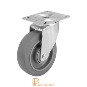 Länkhjul LP PA6/ElastoGum 125/157, 140 kg, KL, grå bana