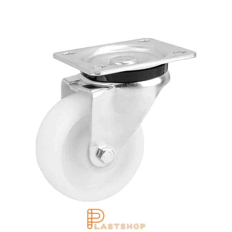 Länkhjul LP PA6 100/130, 350 kg, RL, vit bana