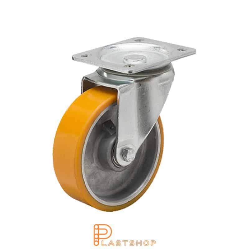 Länkhjul LP ALU/PUR 100/130, 200 kg, DKL, orange bana