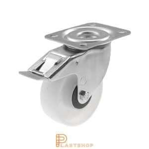Bromsat länkhjul BP PP 100/128, 160 kg, KL, naturfärgad bana