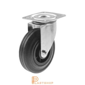 Länkhjul LP PP/Gummi 125/156, 100 kg, RL, svart bana