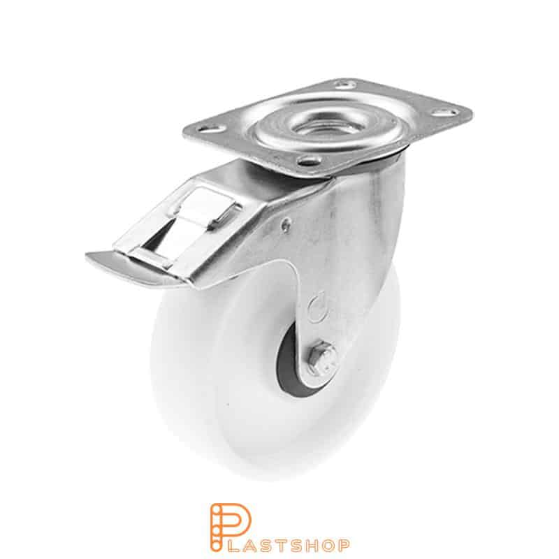 Bromsat länkhjul BP PP 125/156, 160 kg, KL, naturfärgad bana