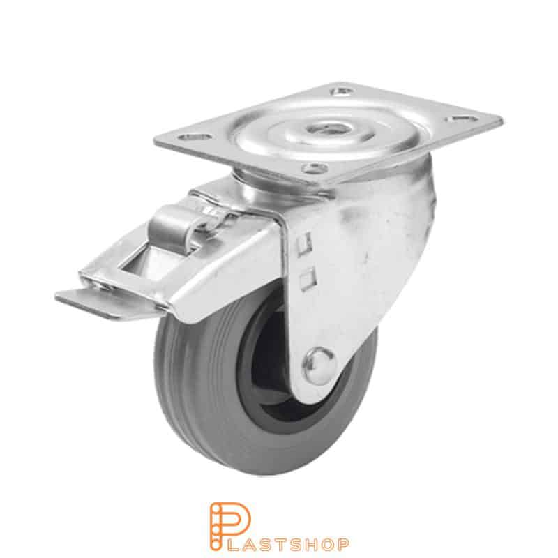 Länkhjul LP PP/Gummi 100/132, 70 kg, GL, grå bana