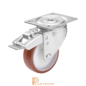 Länkhjul LP PA6/PUR 100/132, 200 kg, GL, röd bana