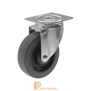 Länkhjul LP PA6/ElastoGum 125/157, 225 kg, KL, grå bana