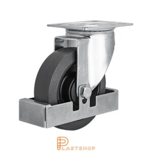 Länkhjul LP PA6/ElastoGum 125/157, 225 kg, KL, grå bana