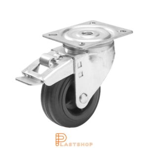 Länkhjul LP PP/Gummi 125/157, 160 kg, RL, svart bana