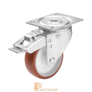 Länkhjul LP PA6/PUR 125/157, 200 kg, GL, röd bana