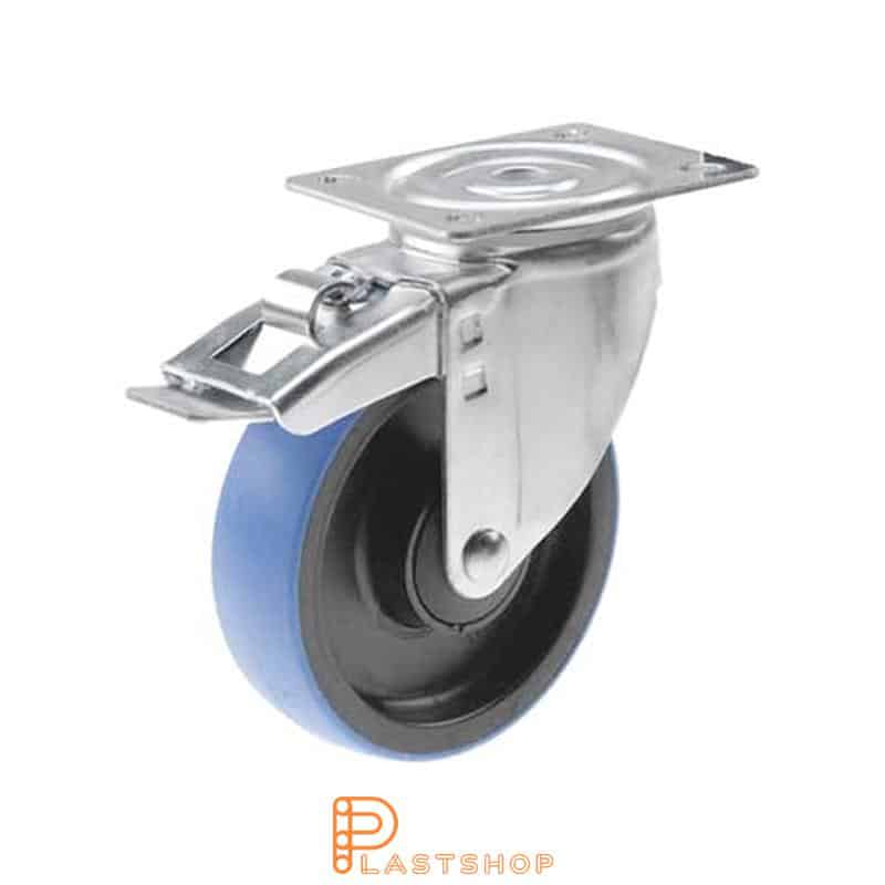 Länkhjul LP PA6/PUR 125/157, 200 kg, KL, blå bana