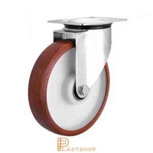 Länkhjul LP PA6/PUR 200/235, 350 kg, DKL, röd bana