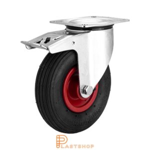 Bromsat länkhjul BP PP/LG 200/235, 60 kg, RL, röd bana