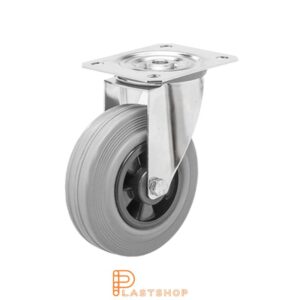 Länkhjul LP-RF PP/Gummi 100/128, 70 kg, GL, grå bana