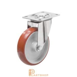 Länkhjul LP-RF PA6/PUR 100/128, 170 kg, GL, röd bana