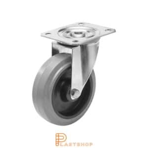 Länkhjul LP-RF PA6/ElastoGum 100/128, 150 kg, GL, grå bana