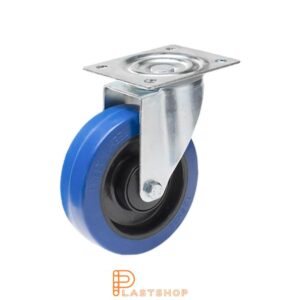 Länkhjul LP PA6/ElastoGum 100/128, 150 kg, KL, blå bana