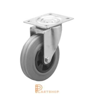 Länkhjul LP PP/Gummi 125/155, 100 kg, RL, grå bana