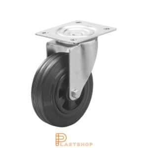 Länkhjul LP PP/Gummi 125/155, 100 kg, RL, svart bana