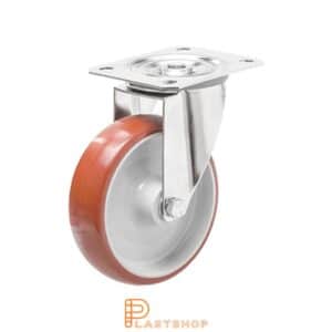 Länkhjul LP-RF PA6/PUR 125/155, 200 kg, GL, röd bana