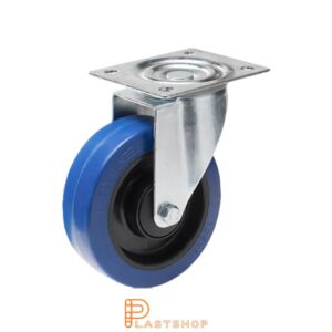 Länkhjul LP PA6/ElastoGum 125/155, 200 kg, KL, blå bana