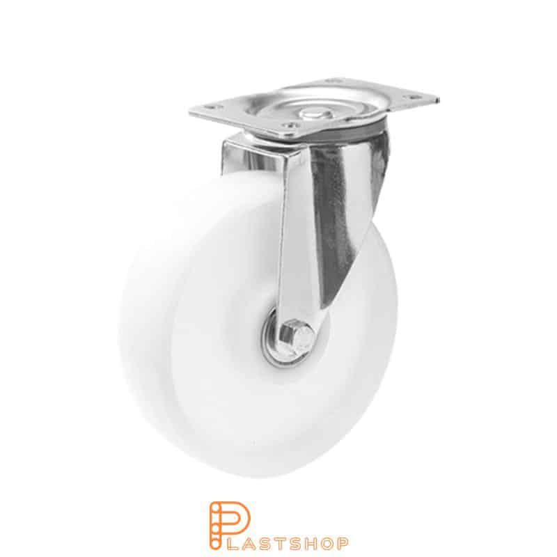 Länkhjul LP PA6 125/163, 400 kg, DKL, vit bana