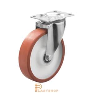 Länkhjul LP PA6/PUR 200/240, 400 kg, DKL, röd bana