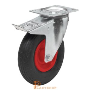 Bromsat länkhjul BP PP/LG 200/240, 75 kg, RL, röd bana