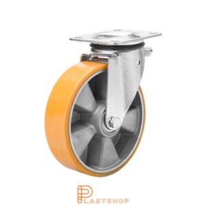 Länkhjul LP ALU/PUR 125/165,5, 400 kg, DKL, orange bana