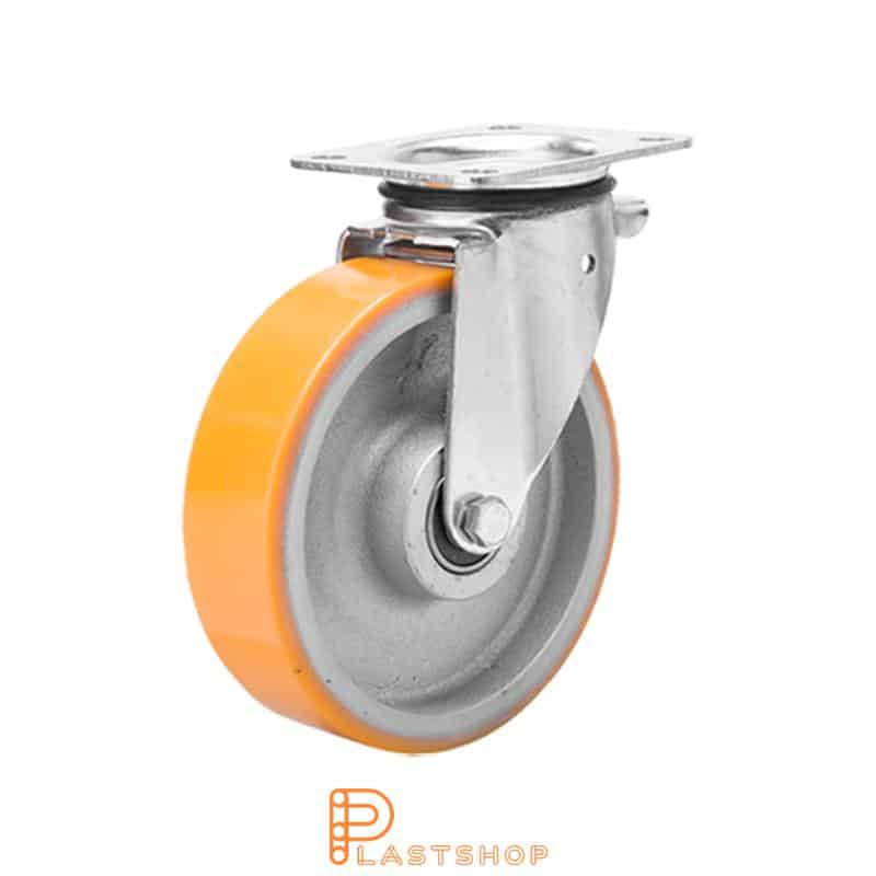 Länkhjul LP GJ/PUR 125/165,5, 400 kg, DKL, orange bana