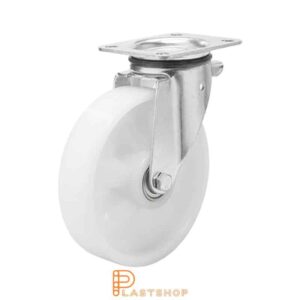 Länkhjul LP PA6 200/239, 400 kg, GL, vit bana