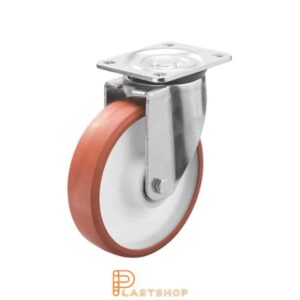 Länkhjul LP PA6/PUR 125/164, 500 kg, DKL, röd bana